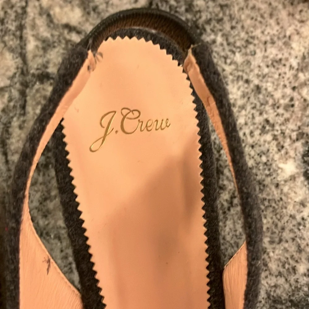 J. Crew block heel flannel pump - NEVER WORN